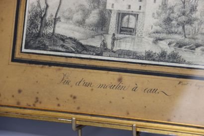 Ecole du XIXème siècle. Mine sur papier....