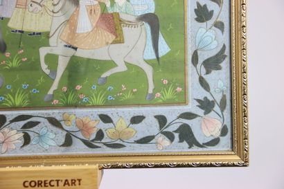 ASIA (INDIA): Large painting on fabric representing...