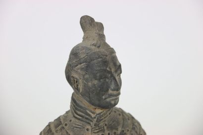 ASIA: Terracotta warrior with patina H: 27.50...