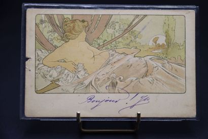 MUCHA Alphonse (1860-1939). Une carte postale...