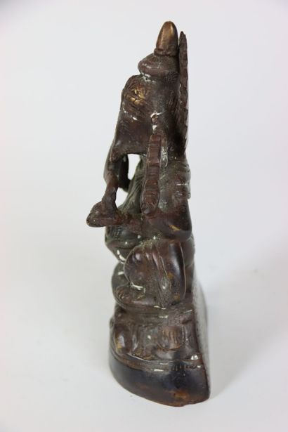 ASIA (INDIA) : 2 subjects in patinated bronze...