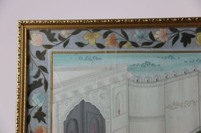 ASIA (INDIA): Large painting on fabric representing...