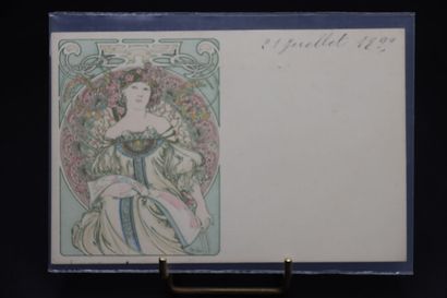 MUCHA Alphonse (1860-1939). Une carte postale...
