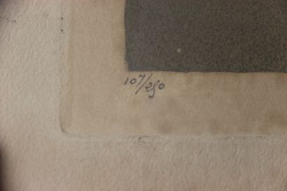 Travail du XXème, lithographie 