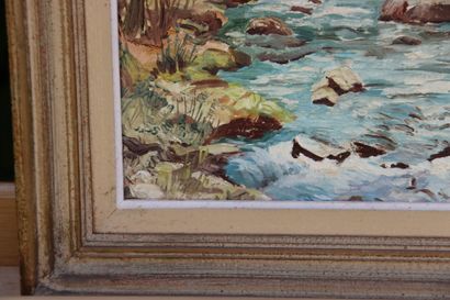 JACQUELINE BESSON. École du XXème. Huile...