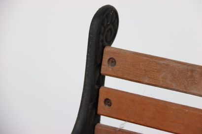 Travail du XX eme siècle. Banc en bois de...
