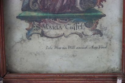 Réunion de trois gravures religieuses du...