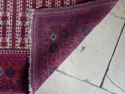 Oriental carpet with stars pattern, white...