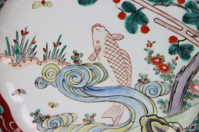 JAPAN. Set of three polychrome IMARI plates....