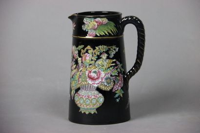 CHINA. Jug decorated with man and dragon...