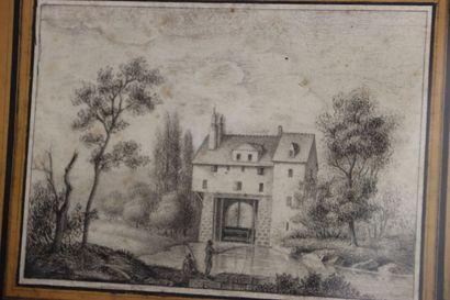 Ecole du XIXème siècle. Mine sur papier....