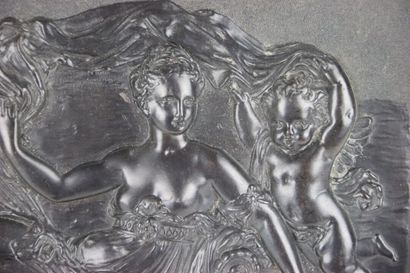 Plaque en relief en bois. Allégorie de l'odyssée....