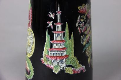 CHINA. Jug decorated with man and dragon...