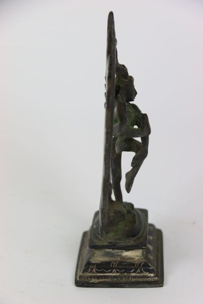 ASIA (INDIA) : 2 subjects in patinated bronze...