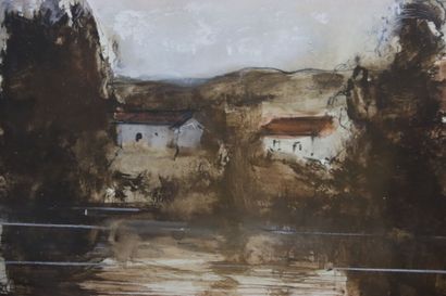Ben LEVENE (1938-2010) Paysage, technique...