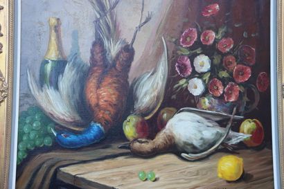 Ecole du XXème. K.L. VANMOURS. Nature morte.Signé...