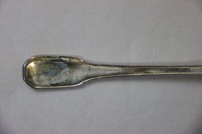 SILVER. Hallmark minerve.

2 salad utensils,...