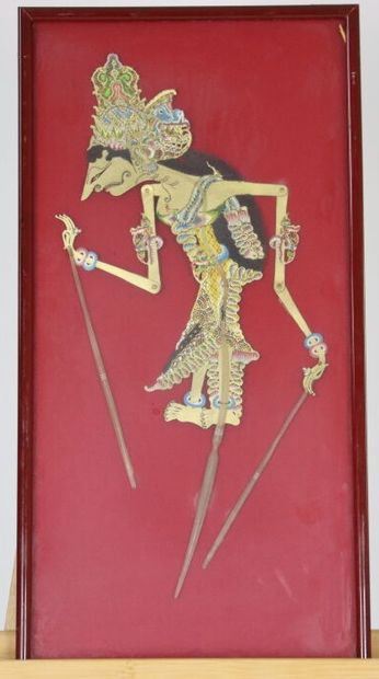 ASIA. Polychrome wallpaper puppet featuring...