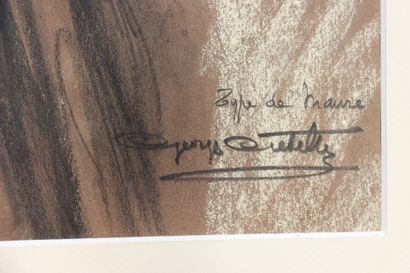Georges CRETELLE, Type de Maure, mixed media...