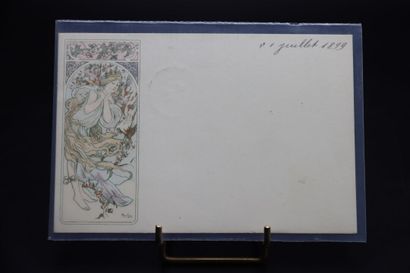 MUCHA Alphonse (1860-1939). Une carte postale...