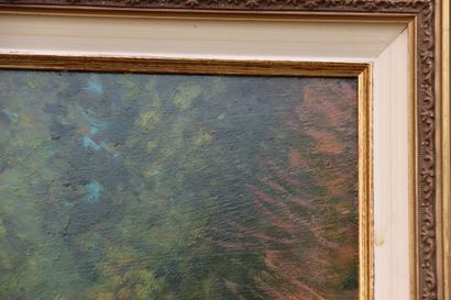 Lucien QUENARD. Retour du berger, huile sur...