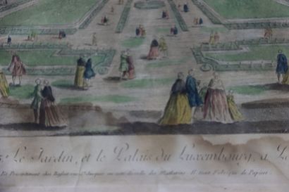 École du XIXe siècle. Le jardin, et le Palais...
