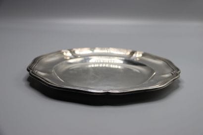 SILVER. Plate. Fillets. Net weight : 493...