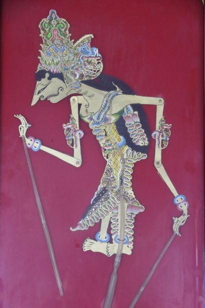 ASIA. Polychrome wallpaper puppet featuring...