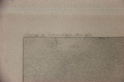 Travail du XXème, lithographie 