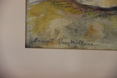 Ernest VENTRILLON (1884-1953). Aquarelle....