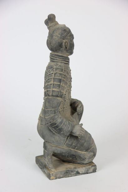ASIA: Terracotta warrior with patina H: 27.50...