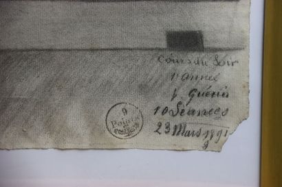 École du XXe siècle. Homme à moustache. Mine...