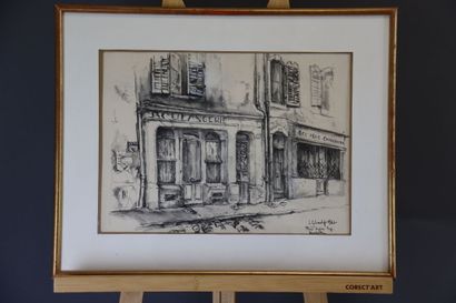 Lydie Girardot Blet. Fusain de la place Eugène...