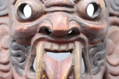 ASIA (TIBET) : Mahakala protection mask crowned...