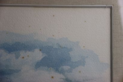 École du XXème. Aquarelle. 