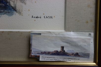 École du XXème. Aquarelle. 