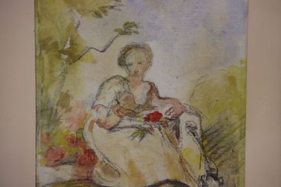 Ernest VENTRILLON (1884-1953). Aquarelle....