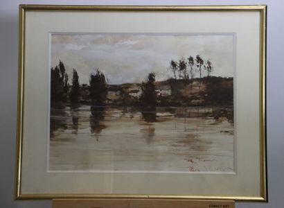 Ben LEVENE (1938-2010) Paysage, technique...