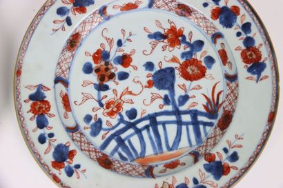 JAPAN. Meeting of four IMARI porcelain soup...