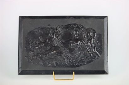 Plaque en relief en bois. Allégorie de l'odyssée....
