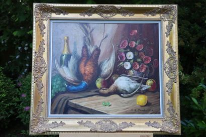 Ecole du XXème. K.L. VANMOURS. Nature morte.Signé...