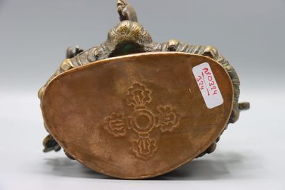 ASIA (TIBET) : Statuette representing green...