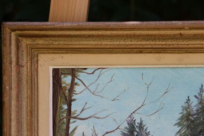 JACQUELINE BESSON. École du XXème. Huile...