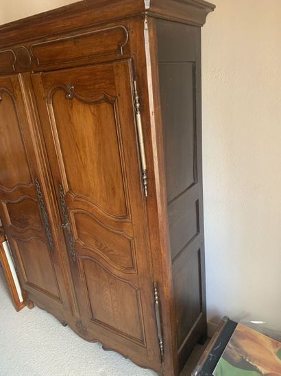 Armoire lorraine en chêne naturel à décor...