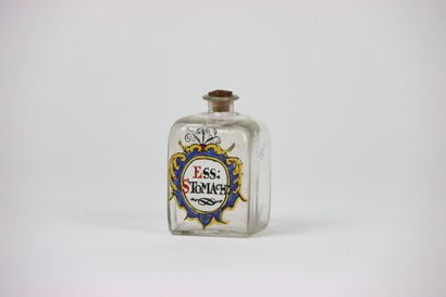 Travail du XVIIIe siècle. Fiole en verre...