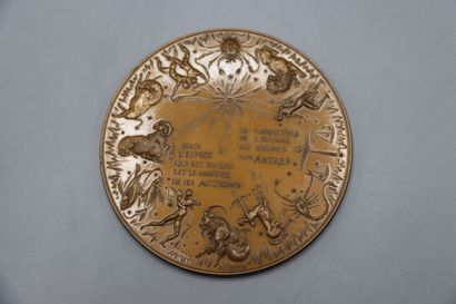 Lot de 6 médailles en bronze dont une au...