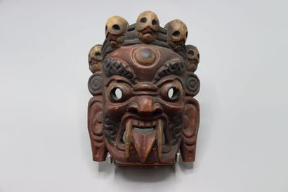 ASIA (TIBET) : Mahakala protection mask crowned...
