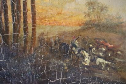 Une scène animée combat d'Arabes dans une...