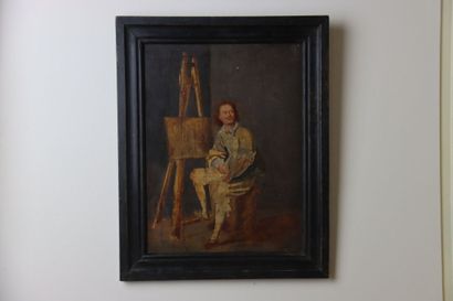Portrait de callot. 
School of the XIXth...