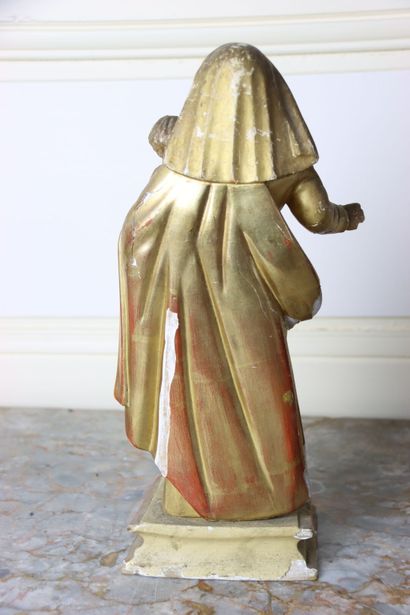 Vierge
en bois sculpté et doré. Hauteur :...